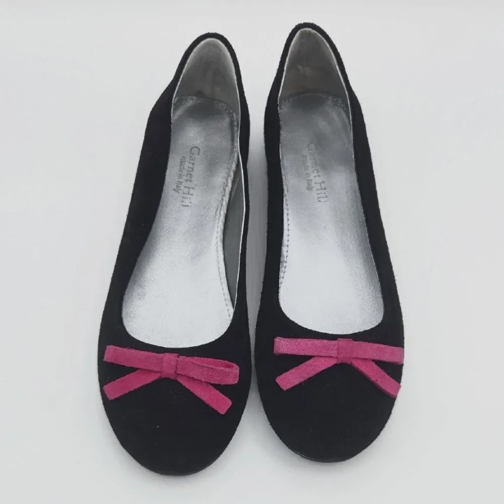 Garnet Hill Black Suede ballet flats
